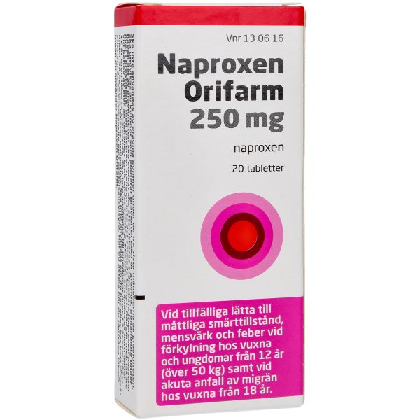 Naproxen Orifarm Tablett 250mg 20 st