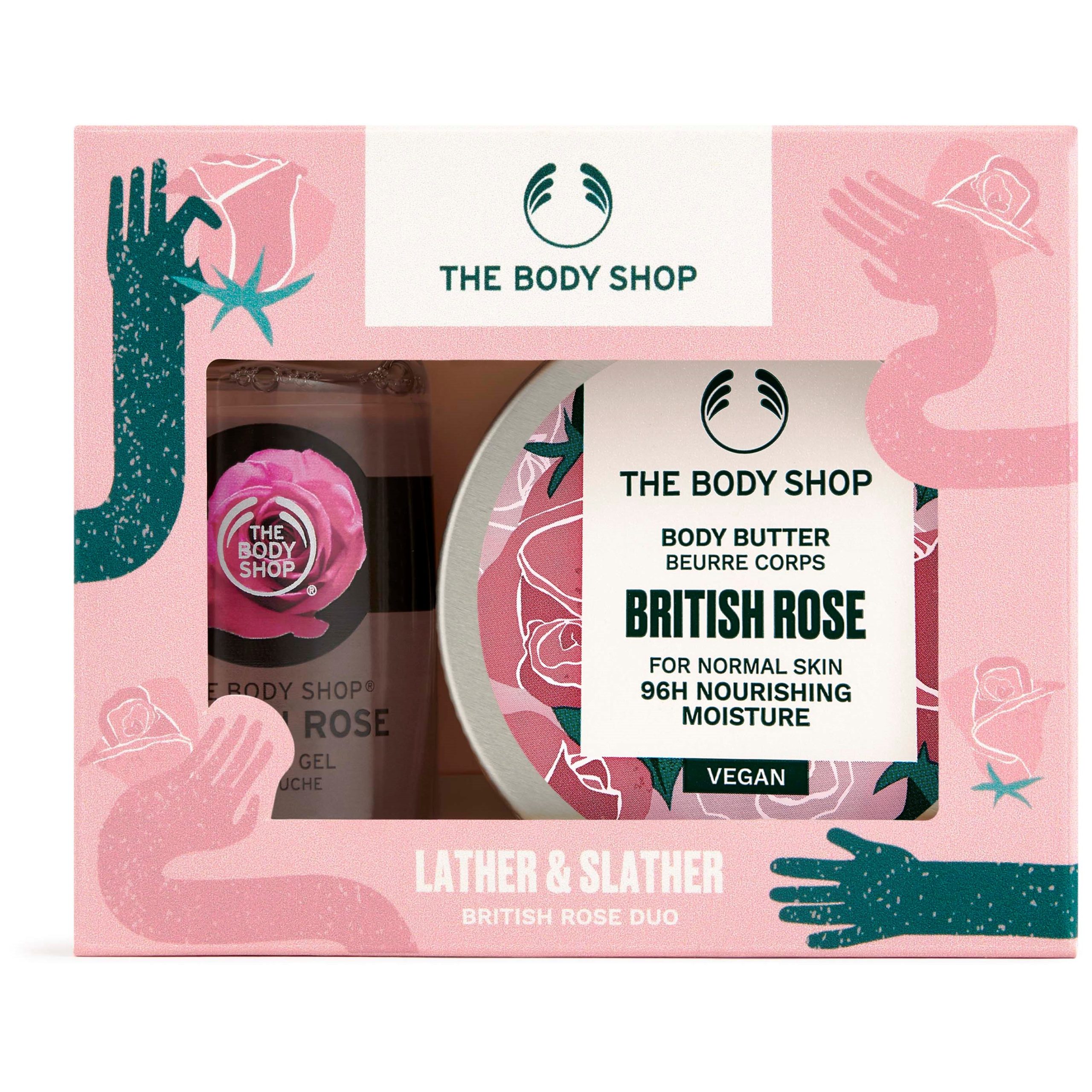 The Body Shop British Rose Lather & Slather British Rose Duo